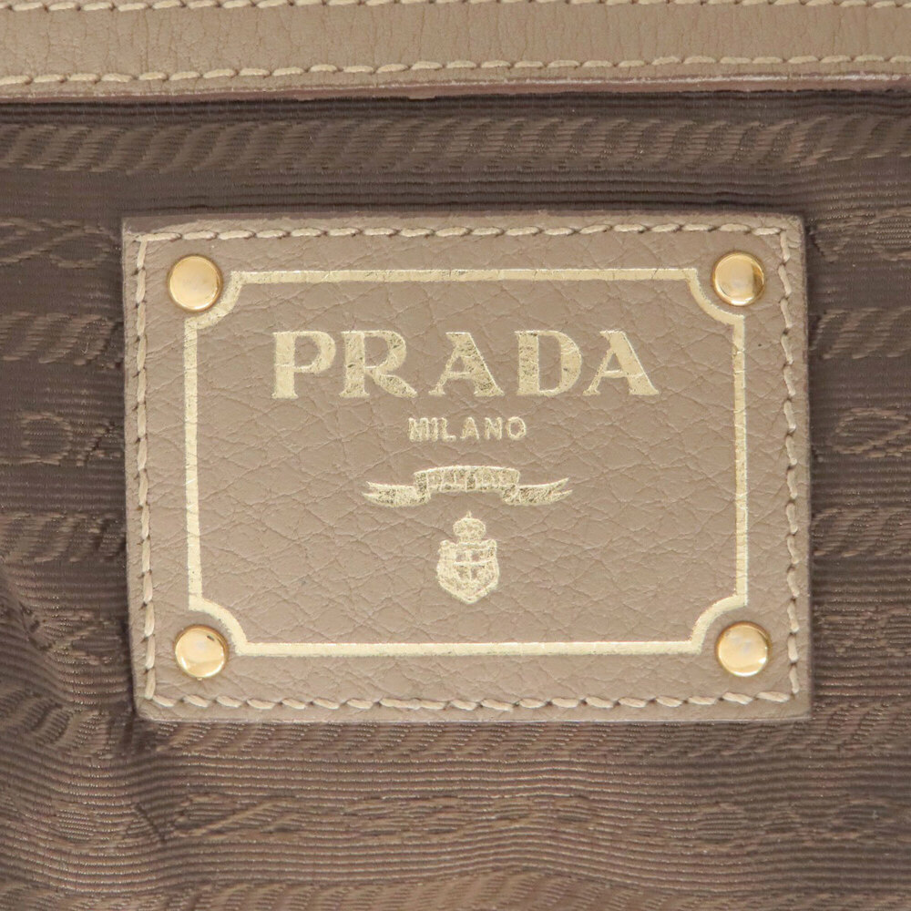 Prada One-Shoulder Tote Bag Calfskin Women's PRADA - Picture 6 of 16